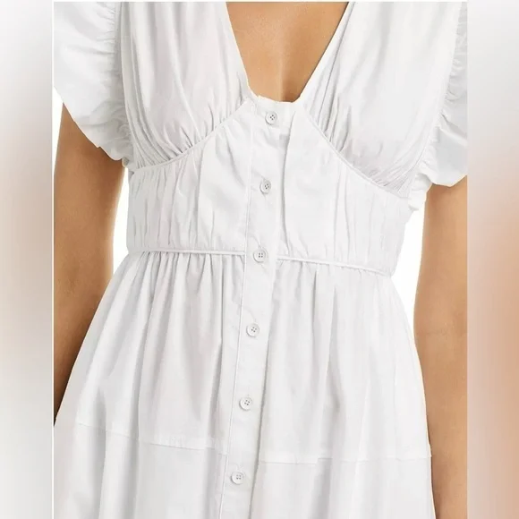 New! DEREK LAM 10 CROSBY 🤍 Greta Poplin A Line Midi Dress sz 2 NWT! - Picture 4 of 13